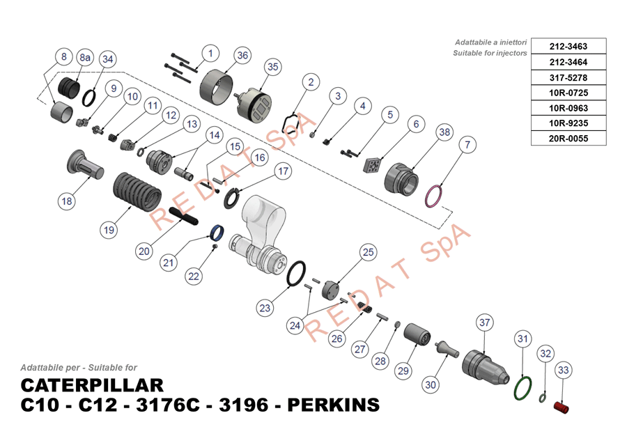 CATERPILLAR C10 - C12 - 3176C - 3196 - PERKINS